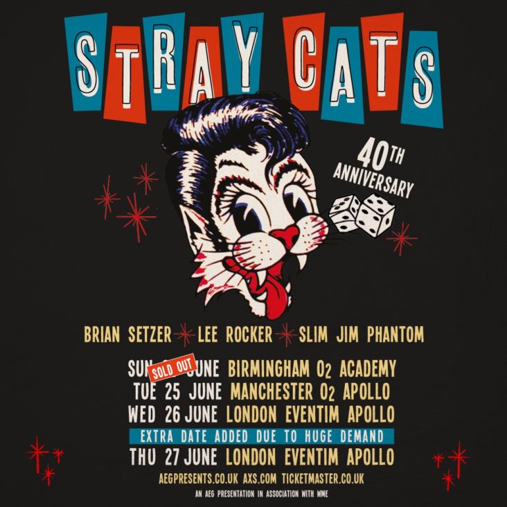 A second show has been added for Stray Cats to play in London Stray Cats